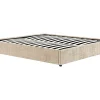 Sommier coffre 160 x 200 cm en tissu texturé - Beige - FIRMEO de YSMÉE