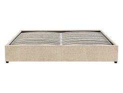 Sommier coffre 160 x 200 cm en tissu texturé - Beige - FIRMEO de YSMÉE