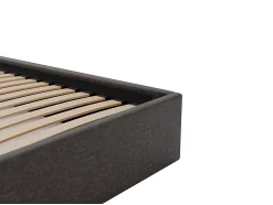 Sommier coffre 140 x 190 cm en tissu - Gris anthracite - PONTOS de YSMÉE