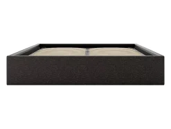 Sommier coffre 140 x 190 cm en tissu - Gris anthracite - PONTOS de YSMÉE