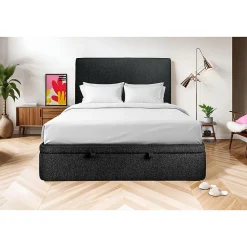 Sommier Coffre Bouclette Noir 140x200 H39cm