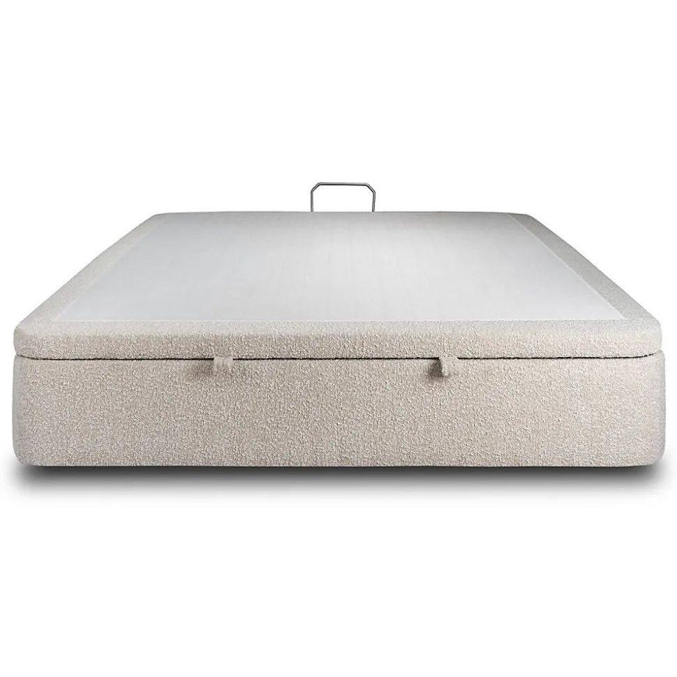 Sommier Coffre Bouclette Beige 160x200 H39cm
