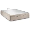 Sommier Coffre Tissu Beige brun 140x190 H39cm