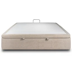 Sommier Coffre Tissu Beige brun 140x190 H39cm