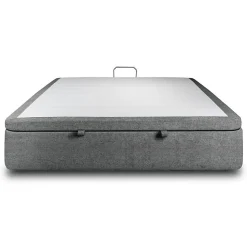 Sommier Coffre Tissu Gris anthracite 140x190 H39cm