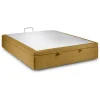 Sommier Coffre Tissu Jaune 140x190 H39cm