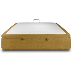 Sommier Coffre Tissu Jaune 140x190 H39cm