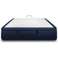 Sommier Coffre Velours Bleu 200x200 H39cm