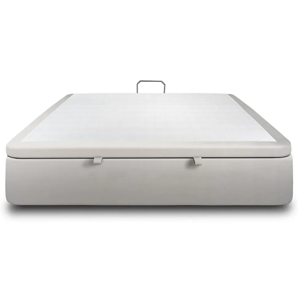 Sommier Coffre Velours Gris clair 180x200 H39cm