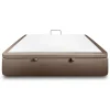 Sommier Coffre Velours Taupe 200x200 H39cm
