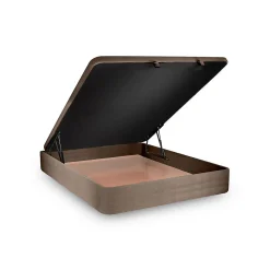 Sommier Coffre Velours Taupe 160x200 H39cm