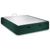 Sommier Coffre Velours Vert 140x190 H39cm
