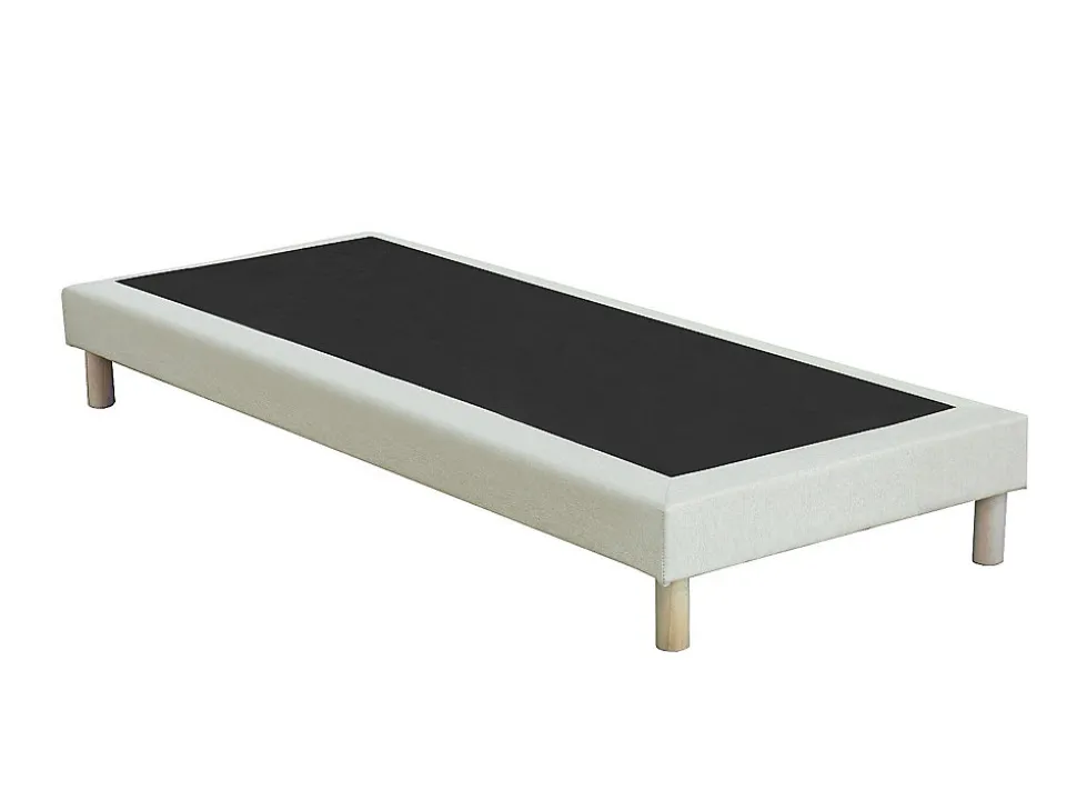 Sommier déco tapissier 90 x 190 cm - Beige - KOZANI de YSMÉE