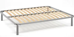 Sommier double Alga, Sommier orthopédique en contreplaqué de bouleau avec 14 lattes, 100% Made in Italy, 140x200h 34 cm
