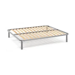 Sommier double Alga, Sommier orthopédique en contreplaqué de bouleau avec 14 lattes, 100% Made in Italy, 140x200h 34 cm