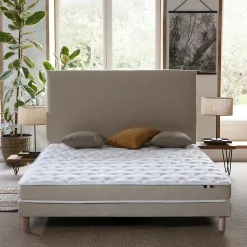 Sommier en kit à lattes beige 180 x 200