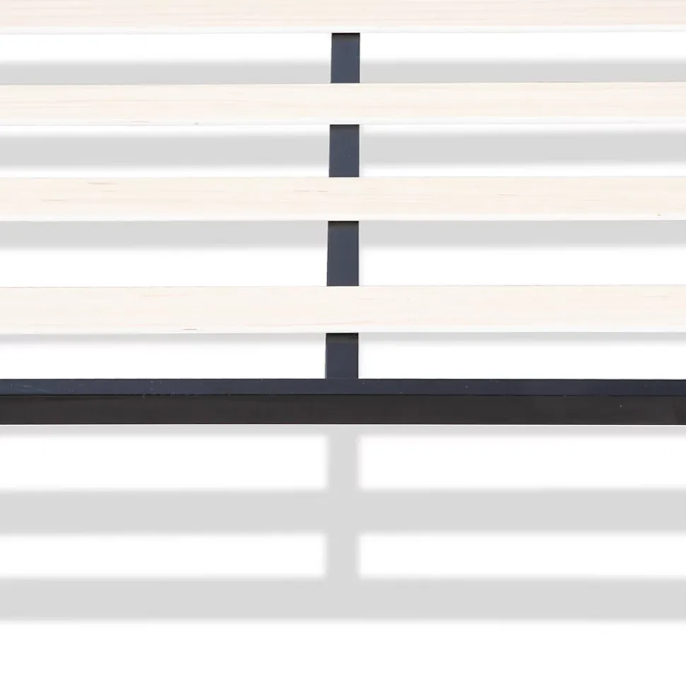 Sommier en métal avec tête de lit Quiétude 140x190 cm Livré en kit