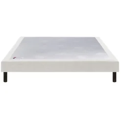 Sommier Epeda CONFORT FERME DECO NATURE 100x200 Tissu gris foncé Lattes