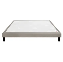 Sommier Epeda CONFORT FERME DECO NATURE 100x200 Tissu gris foncé Lattes