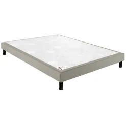 Sommier Epeda CONFORT FERME DECO NATURE 100x200 Tissu gris foncé Lattes