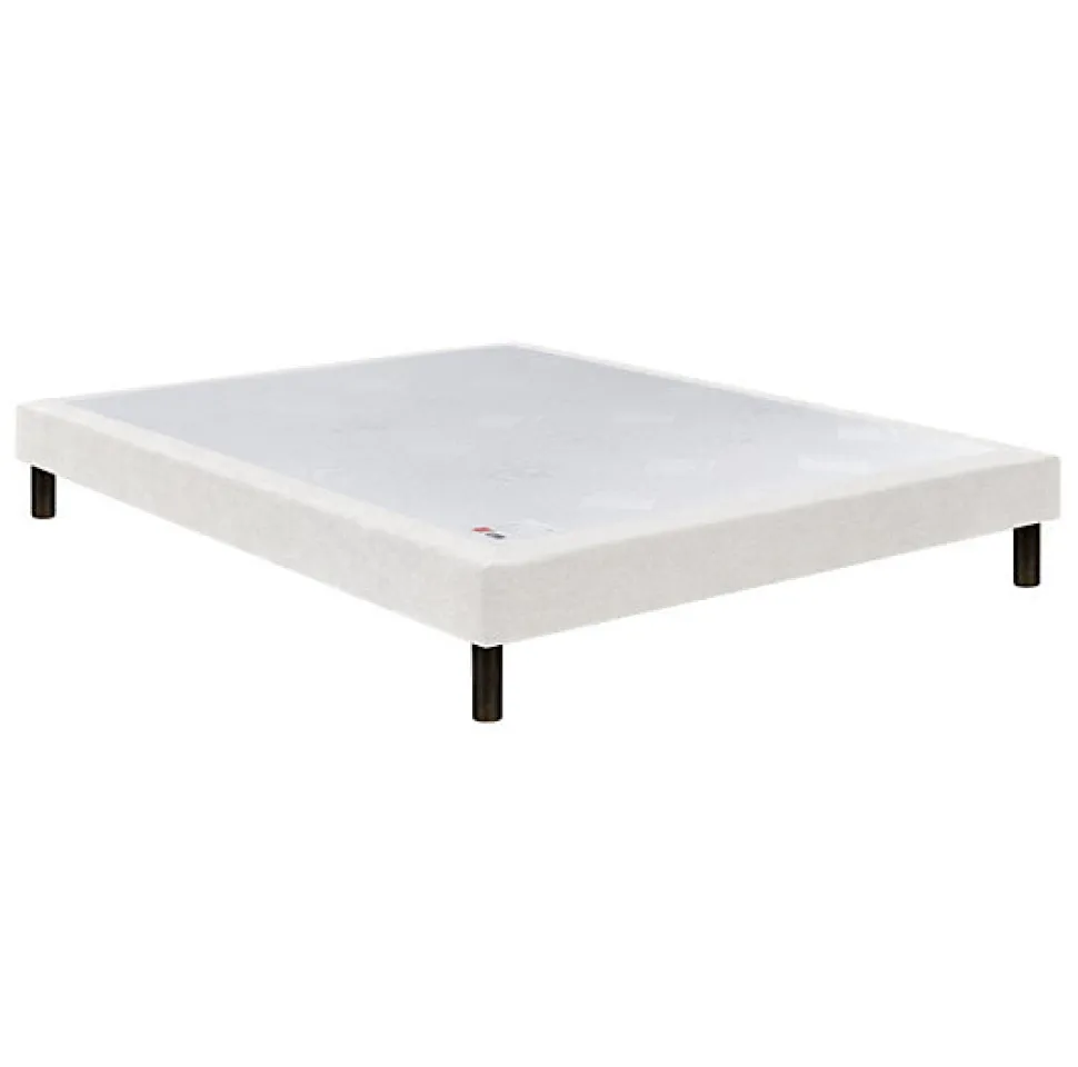 Sommier Epeda CONFORT FERME DECO NATURE 100x200 Tissu gris foncé Lattes