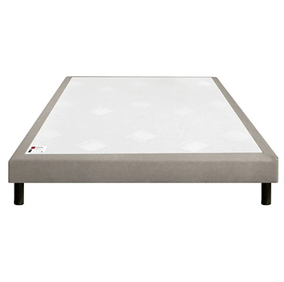 Sommier Epeda CONFORT FERME DECO NATURE 100x200 Tissu gris foncé Lattes