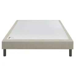 Sommier Epeda CONFORT MEDIUM DECO NATURE 90x200 Tissu gris foncé Lattes