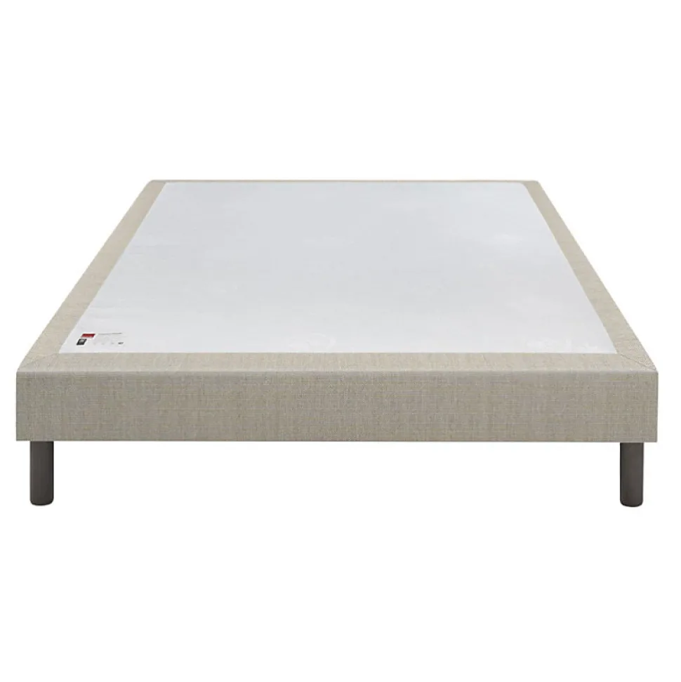 Sommier Epeda CONFORT MEDIUM DECO NATURE 90x200 Tissu gris foncé Lattes