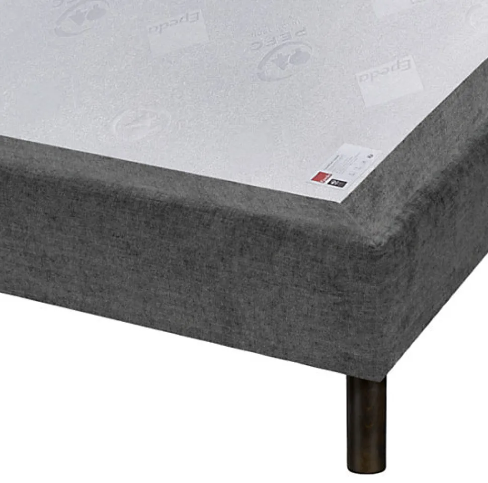 Sommier Epeda CONFORT MEDIUM DECO NATURE 140x200 Gris souris Lattes