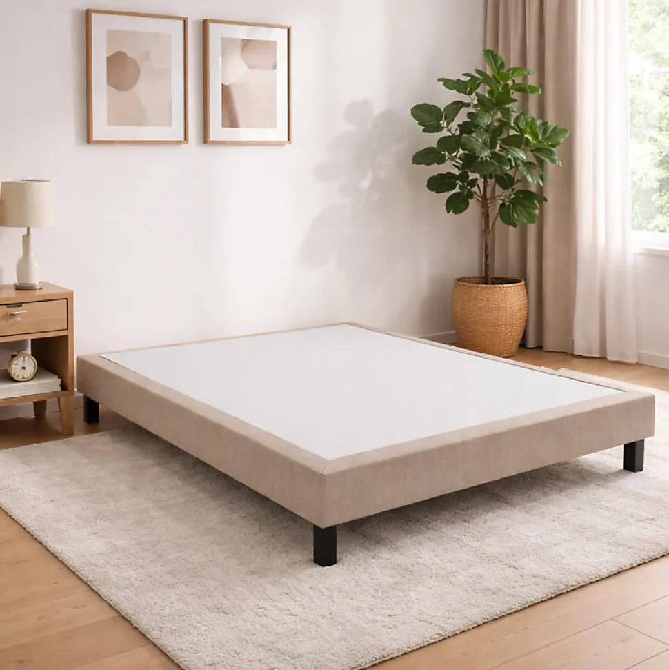 Sommier Epeda CONFORT MEDIUM DECO NATURE 140x200 Gris souris Lattes