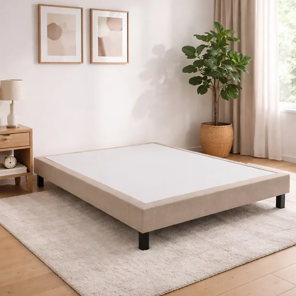 Sommier Epeda CONFORT MEDIUM DECO NATURE 140x190 Chiné Naturel Lattes