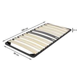 Sommier Ergonomique à Lattes Avec Zone Lombaire Renforcée 80x200 Cm