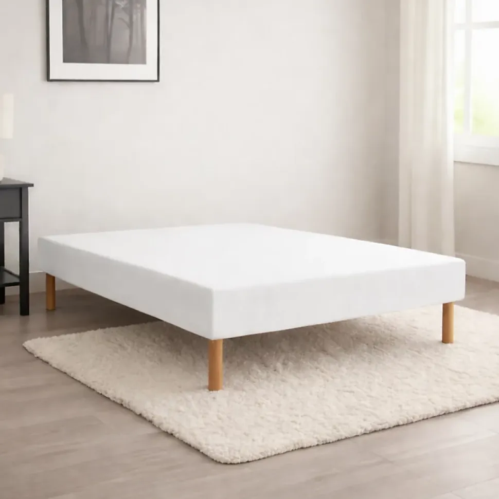 Sommier Essenzia TRADITION GRAPHIC 19cm Blanc 150x190 Lattes