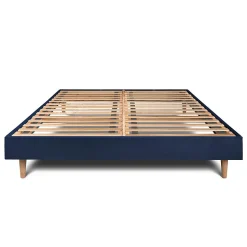 Sommier Kit Velours Bleu 180x200 H29cm