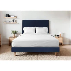 Sommier Kit Velours Bleu 140x190 H29cm