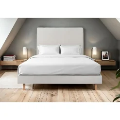 Sommier Kit Velours Gris clair 160x200 H29cm