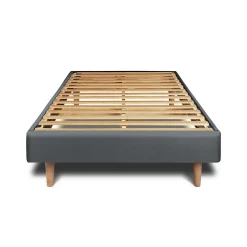 Sommier Kit Velours Gris anthracite 90x190 H29cm