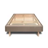 Sommier Kit Velours Taupe 90x200 H29cm