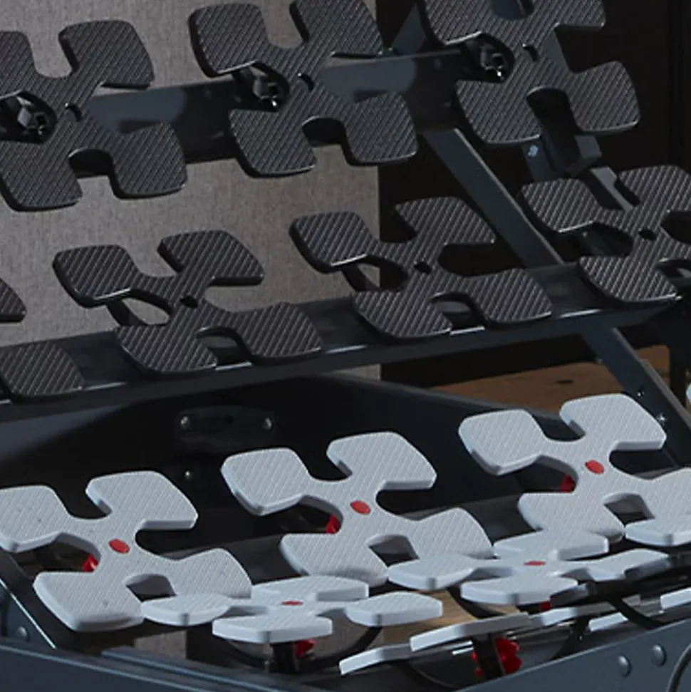 Sommier électrique à plots et matelas 100% latex 2x90x200