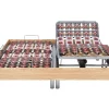 Sommier électrique de relaxation déco 2x78 plots - 2 x 90 x 200 cm - Chêne naturel - NAFURI de YSMÉE