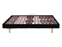 Sommier électrique de relaxation déco 2x65 plots - 2 x 80 x 200 cm - Noir - NAFURI de YSMÉE