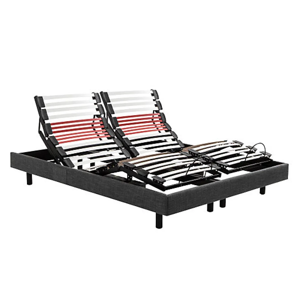 Sommier électrique Epeda HORIZON 80x200 Chiné Drak Grey Lattes