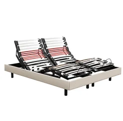 Sommier électrique Epeda HORIZON 2x80x200 Lin Lattes