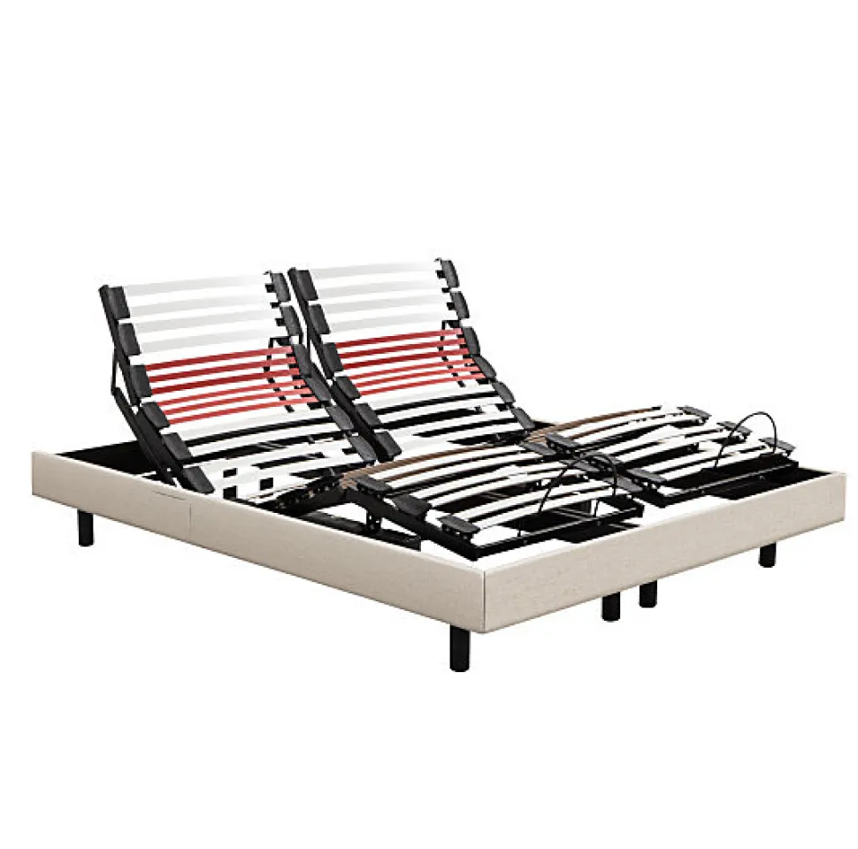 Sommier électrique Epeda HORIZON 2x80x200 Lin Lattes