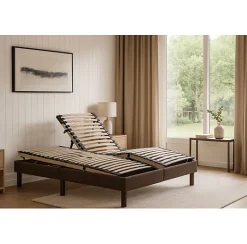 Sommier électrique Essenzia Zen DETENTE MARRON 2x90x200 Lattes