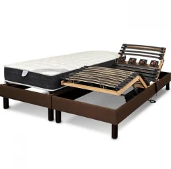 Sommier électrique Essenzia Zen EMOTION MARRON 70x190 Lattes et Plots