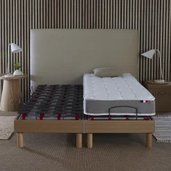 Sommier électrique matelas mousse mémoire forme 2x90 x200