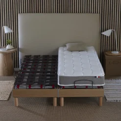 Sommier électrique matelas mousse mémoire forme 2x90 x200