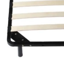 Sommier Metal 90x200 - Cadre à lattes Julie - 14 lattes en 9 mm - Épaisseur metal 1,2 mm - Pieds 29 cm - Longueur et durabilité