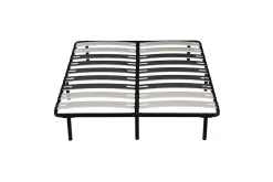 Sommier Metal 160x200 cm - 29 cm - 9 Larges Lattes de 12,5 cm - Solide et Confortable - CADRE A LATTE PATRICK